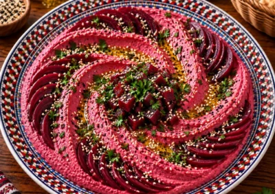 Rote-Bete-Hummus-Dip von Masoud Catering in Freiburg