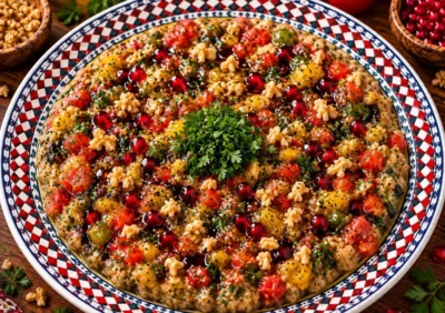 Gerösteter Auberginen-Dip mit Gemüse von Masoud Catering in Freiburg