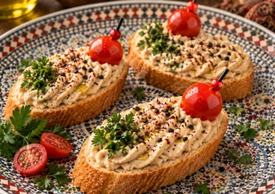 Hummus-Häppchen von Masoud Catering in Freiburg