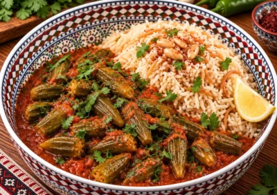 Veganer Okra-Eintopf von Masoud Catering in Freiburg