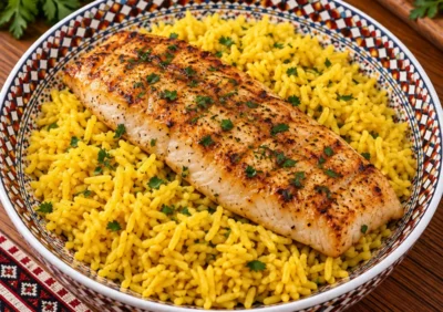 Fischfilet mit Reis von Masoud Catering in Freiburg
