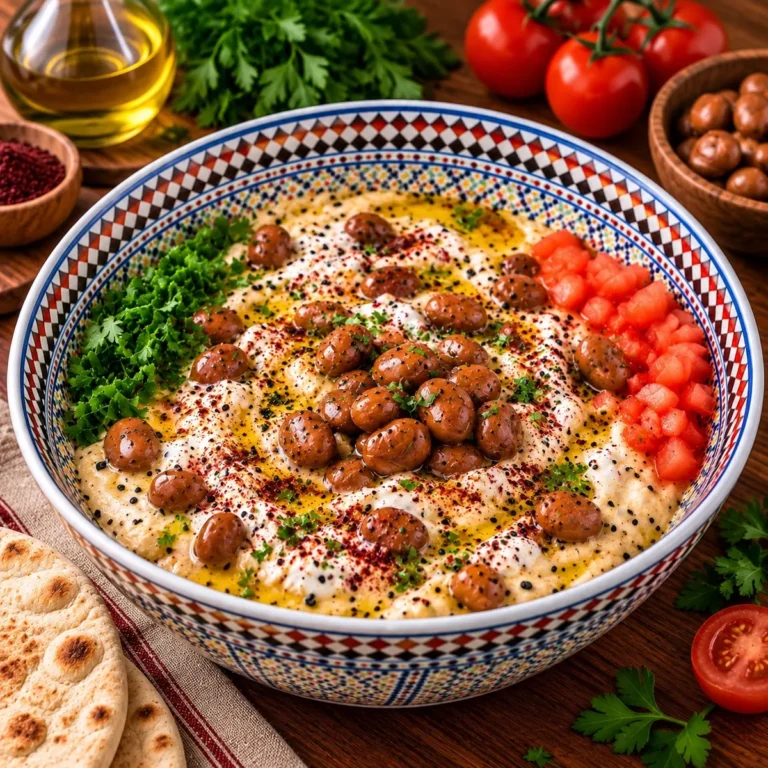 Fattet Hummus mit Bohnen von Masoud Catering in Freiburg