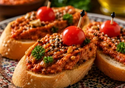Paprika-Walnuss-Häppchen von Masoud Catering in Freiburg