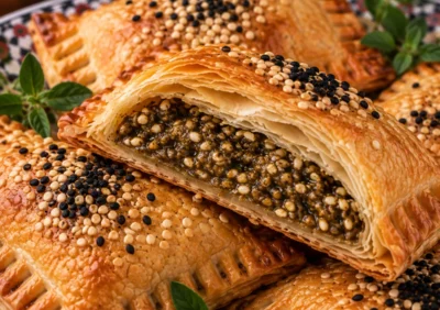 Za'atar-Blätterteigtasche von Masoud Catering in Freiburg