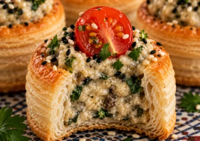 Mini Bouchée Auberginencreme von Masoud Catering in Freiburg