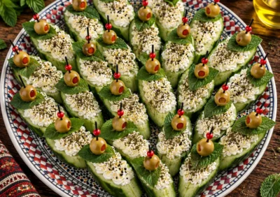 Gurken-Schiffchen mit Labneh von Masoud Catering in Freiburg