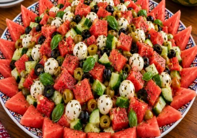 Wassermelonensalat mit Mozzarella von Masoud Catering in Freiburg